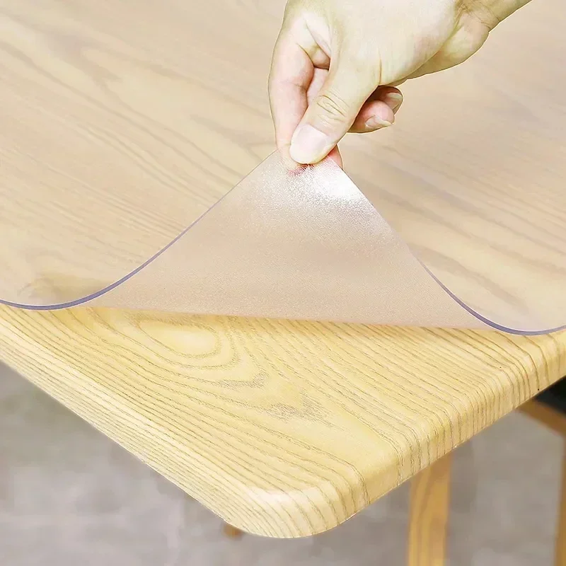 PVC Table Cloth Transparent Clear Desk Cover Protector Plastic Soft Glass Waterproof Oilproof for Dining Table PVC Table Cloth Transparent Clear Desk Cover Protector Plastic Soft Glass Waterproof Oilproof for Dining Table