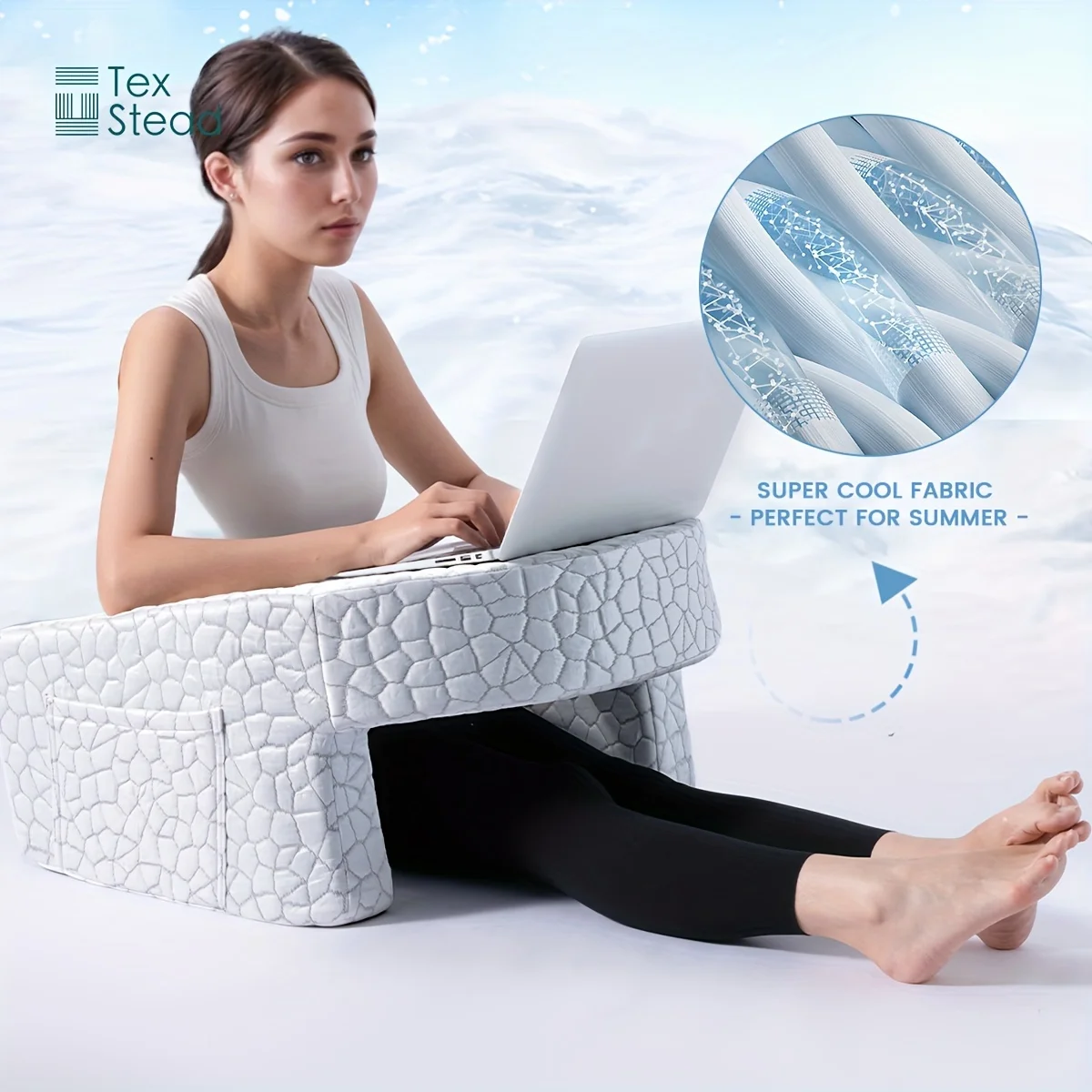 Reading Pillow for Gaming Linens & Beddings Size: 22.4x24x11.8inch Color: Deep Cooling Reading Pillow for Gaming Linens & Beddings Size: 22.4x24x11.8inch Color: Deep Cooling