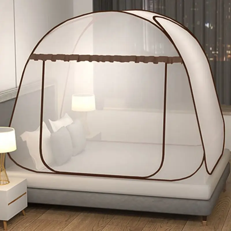 Simple Yurt Mosquito Net Portable Camping Tent Single Double Bed Canopy For Adult Foldable Bunk Mesh Net Breathable Mosquito Net Simple Yurt Mosquito Net Portable Camping Tent Single Double Bed Canopy For Adult Foldable Bunk Mesh Net Breathable Mosquito Net