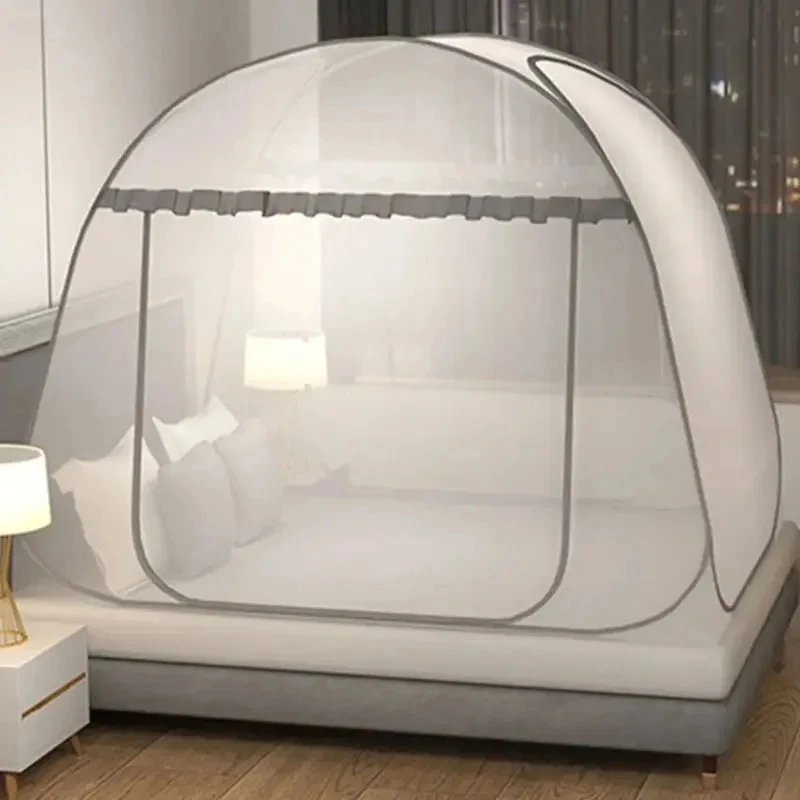 Simple Yurt Mosquito Net Portable Camping Tent Single Double Bed Canopy For Adult Foldable Bunk Mesh Net Breathable Mosquito Net Simple Yurt Mosquito Net Portable Camping Tent Single Double Bed Canopy For Adult Foldable Bunk Mesh Net Breathable Mosquito Net