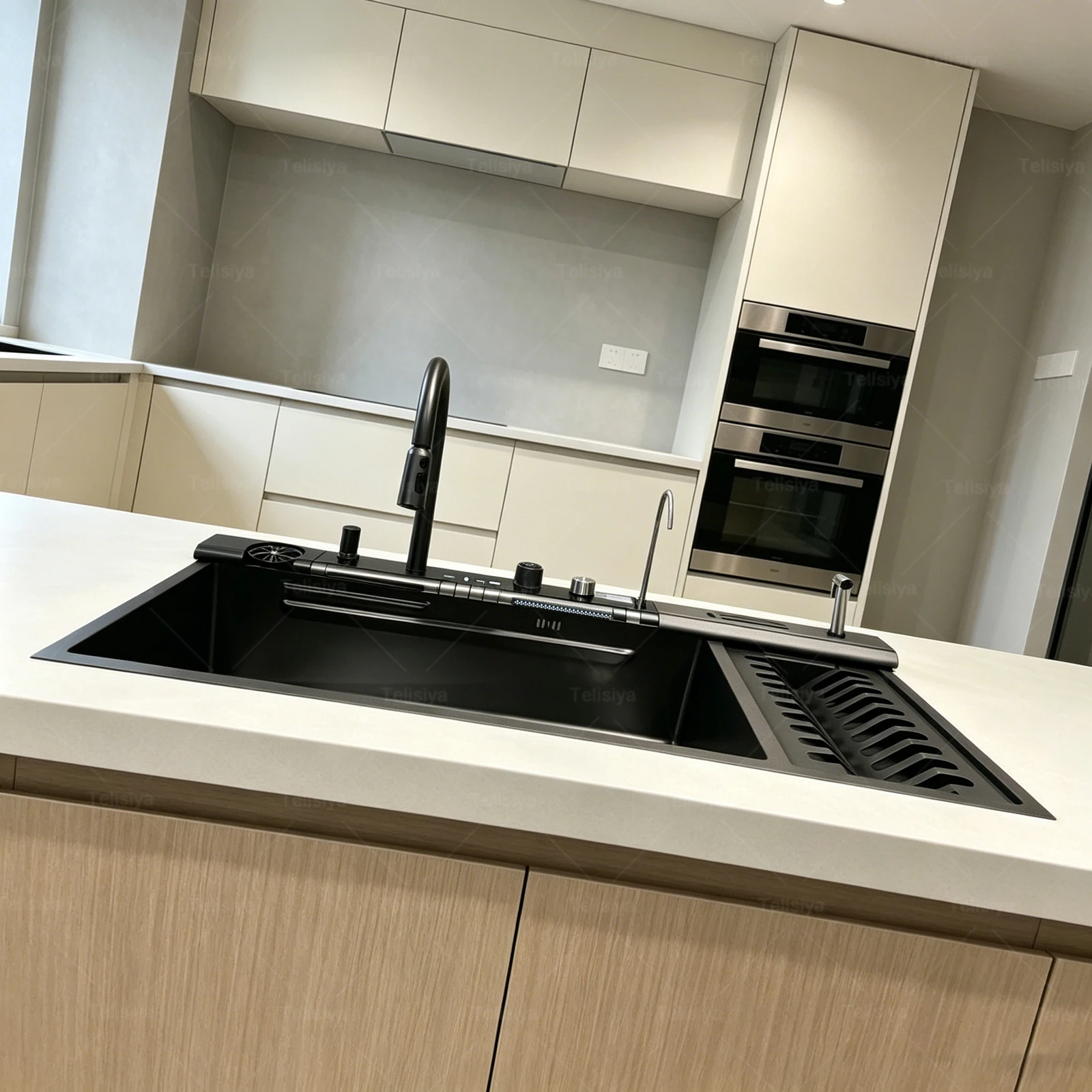 Stainless Steel Kitchen Sink Extra Large Single Slot Household Wash Dish Basin With Drain Rack Stainless Steel Kitchen Sink Extra Large Single Slot Household Wash Dish Basin With Drain Rack