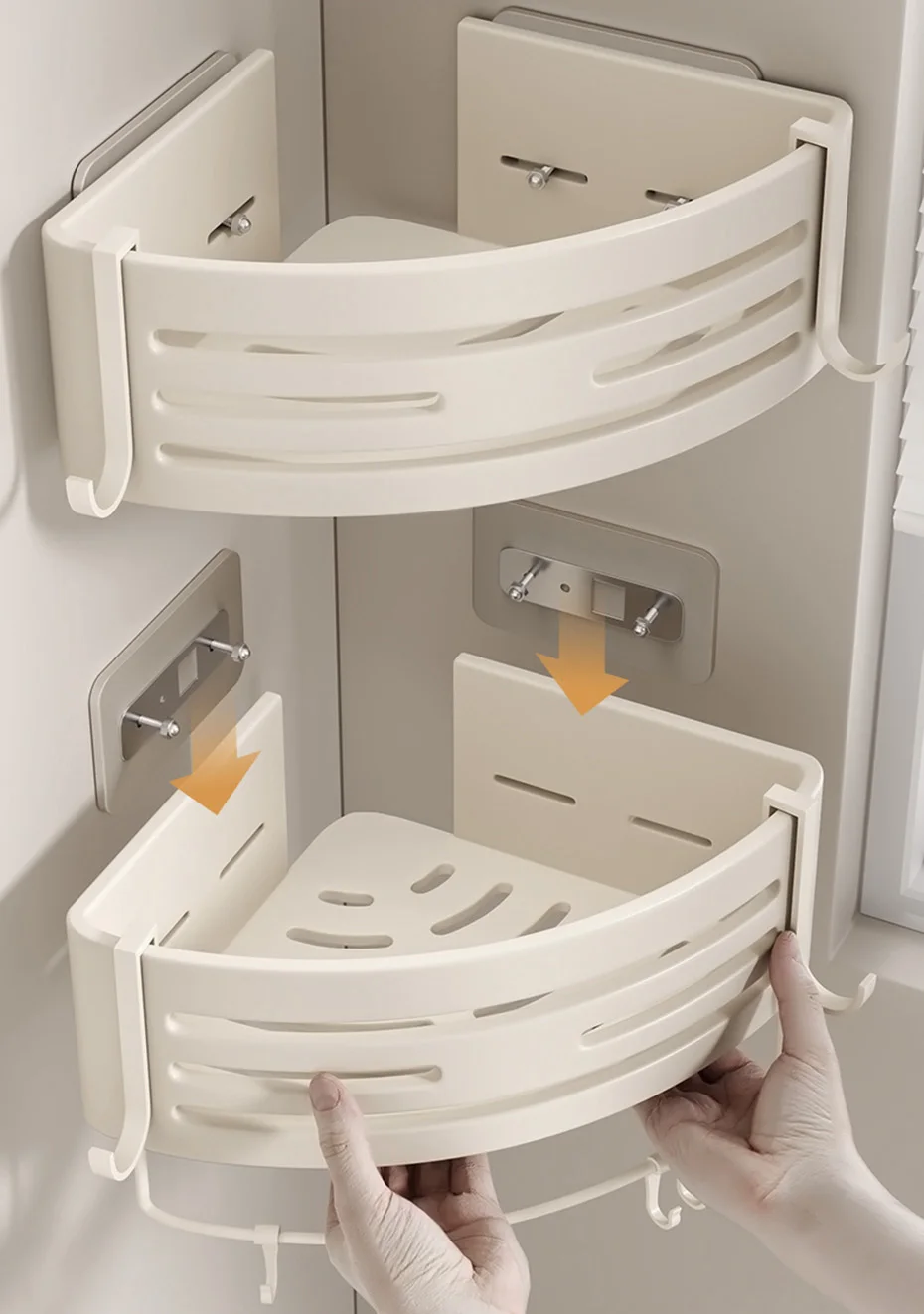 White Aluminum Bathroom Storage Shelves Rack Wall Mounted Without Drilling Kitchen Shower Shampoo Caddy Holder Organizer Shelf White Aluminum Bathroom Storage Shelves Rack Wall Mounted Without Drilling Kitchen Shower Shampoo Caddy Holder Organizer Shelf