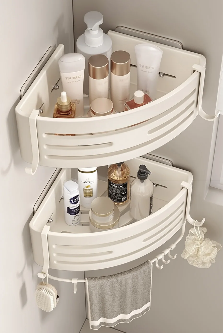 White Aluminum Bathroom Storage Shelves Rack Wall Mounted Without Drilling Kitchen Shower Shampoo Caddy Holder Organizer Shelf White Aluminum Bathroom Storage Shelves Rack Wall Mounted Without Drilling Kitchen Shower Shampoo Caddy Holder Organizer Shelf