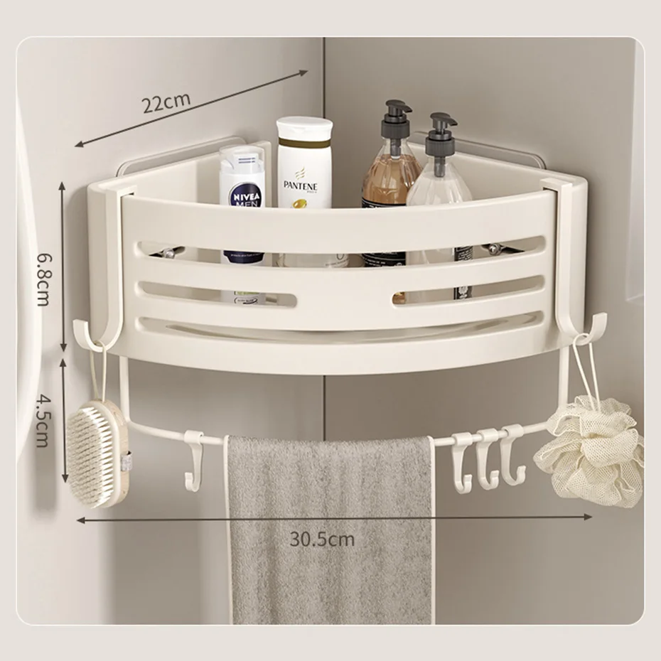 White Aluminum Bathroom Storage Shelves Rack Wall Mounted Without Drilling Kitchen Shower Shampoo Caddy Holder Organizer Shelf White Aluminum Bathroom Storage Shelves Rack Wall Mounted Without Drilling Kitchen Shower Shampoo Caddy Holder Organizer Shelf