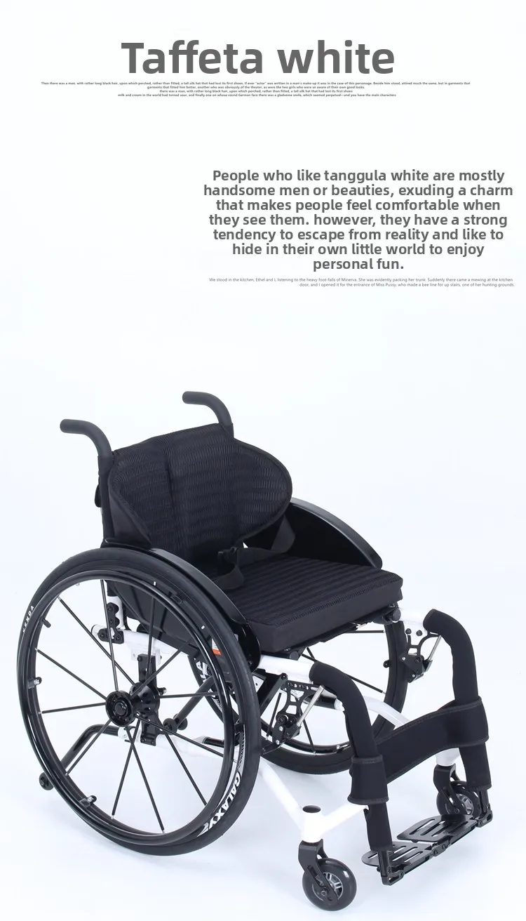 sports  Folding Lightweight  Alloy Manual Sport Wheelchair Portable Mobility handchair walking stick for Disabled Elderly Trave
